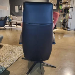 Relaxsessel Rafael Leder Nero PG L30 Medium Schwarz Kreuzfuß Schwarz Relaxfunktion Motorisch