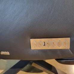 Relaxsessel Rafael Leder Nero PG L30 Medium Schwarz Kreuzfuß Schwarz Relaxfunktion Motorisch