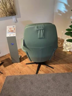 Relaxsessel Sam Leder 94 Paloma Fog 37 Grün mit elektrischer Relaxfunktion
