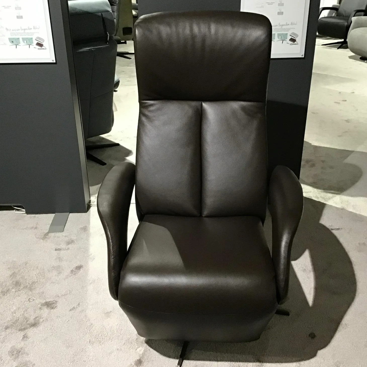 Relaxsessel Symphony 3860 Multi Move Leder Celia Bruno Braun Gestell Bronze