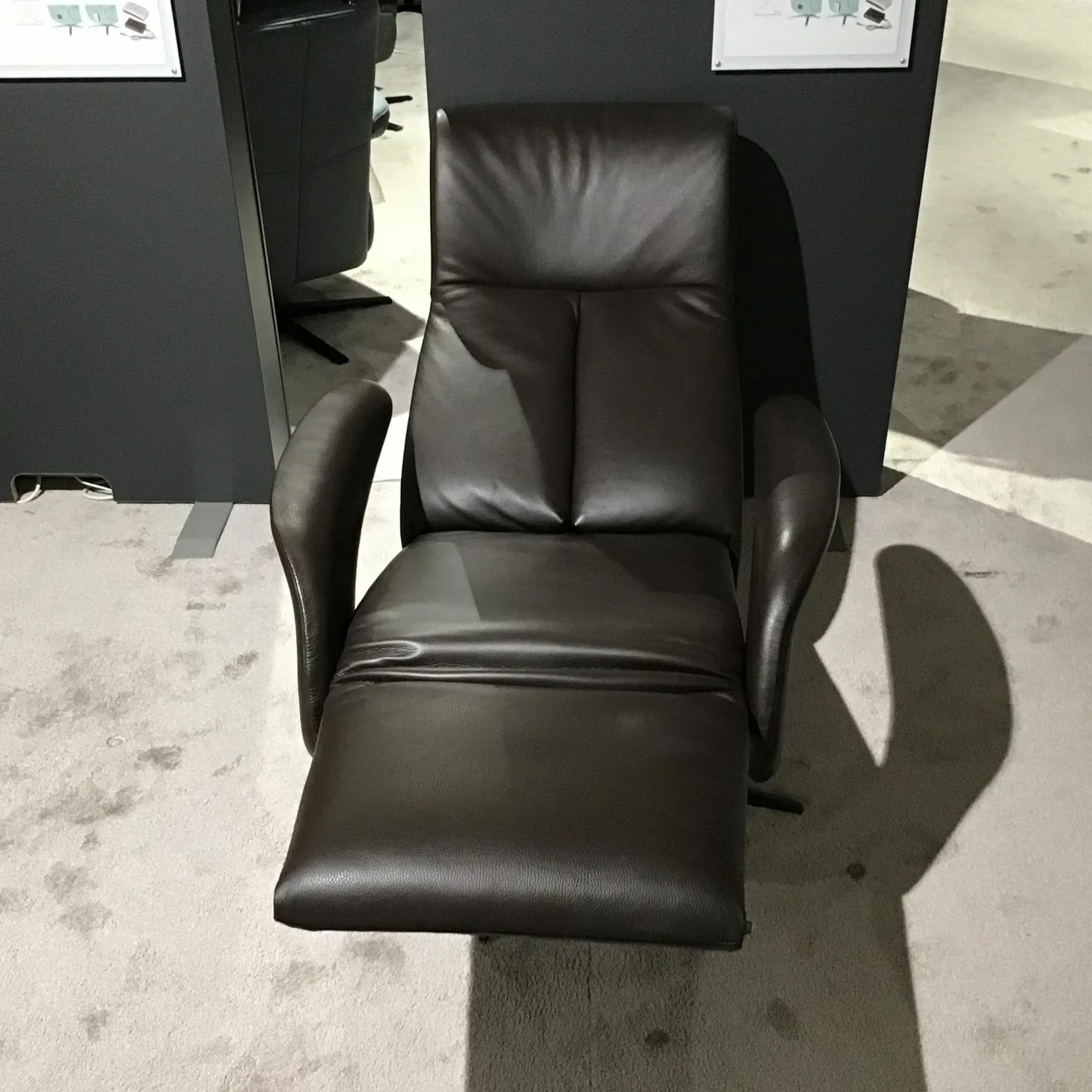 Relaxsessel Symphony 3860 Multi Move Leder Celia Bruno Braun Gestell Bronze