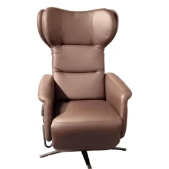 Relaxsessel Vegas Bezug Leder Dea 4040 Darkbrown Braun Sternfuss Schwarz Matt Mit 3 Motorischer Verstellung