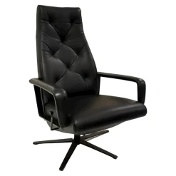 Relaxsessel WK 682 Flori Leder 40 Royal 100 Gestell Schwarz Pulverbeschichtet