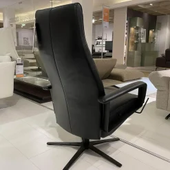 Relaxsessel WK 682 Flori Leder 40 Royal 100 Gestell Schwarz Pulverbeschichtet