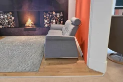 Relaxsofa Metropolitan Stoff Silva Grey Grau mit Kopfstütze