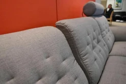 Relaxsofa Metropolitan Stoff Silva Grey Grau mit Kopfstütze