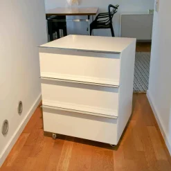 Rollcontainer Horizon Lack Weiß Matt mit 3 Laden