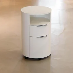 Rundkommode Conga .54 Snow White Weiß Matt Lackiert