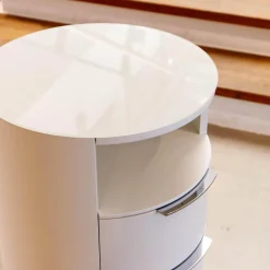 Rundkommode Conga .54 Snow White Weiß Matt Lackiert