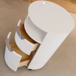 Rundkommode Conga .54 Snow White Weiß Matt Lackiert