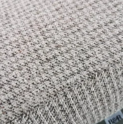 Saké Hocker Stoff Liseo Cat. Lusso Braun Gestell Hartzinn Lackiert