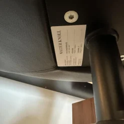 Schalensessel FK Leder Congress Dark Bronze Schwarz 3 Fuß Kreuz Gestell Drehbar SchwarzPrei