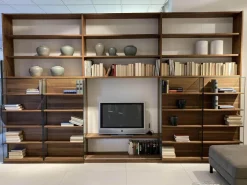 Schieberegal Cubus Holz Naturöl Schiebetür Klarglas