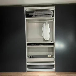 Schiebetürenschrank Collect Korpus Lack M21 Anthrazit Innen Lack M23 Muschel Beige