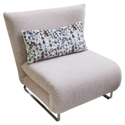 Schlafsessel Josh Stoff Corris Rosa Kufe Edelstahl Geschliffen Ohne Kopfstütze