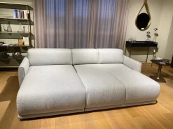 Schlafsofa Bente Stoff 092 Ecrue-Silber Grau mit Verstellfunktion
