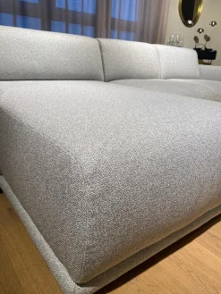 Schlafsofa Bente Stoff 092 Ecrue-Silber Grau mit Verstellfunktion