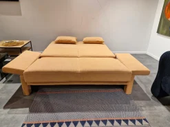 Schlafsofa Cara 145 2B Stoff 2065 55 Orange Füße Mit Stoff Bezogen