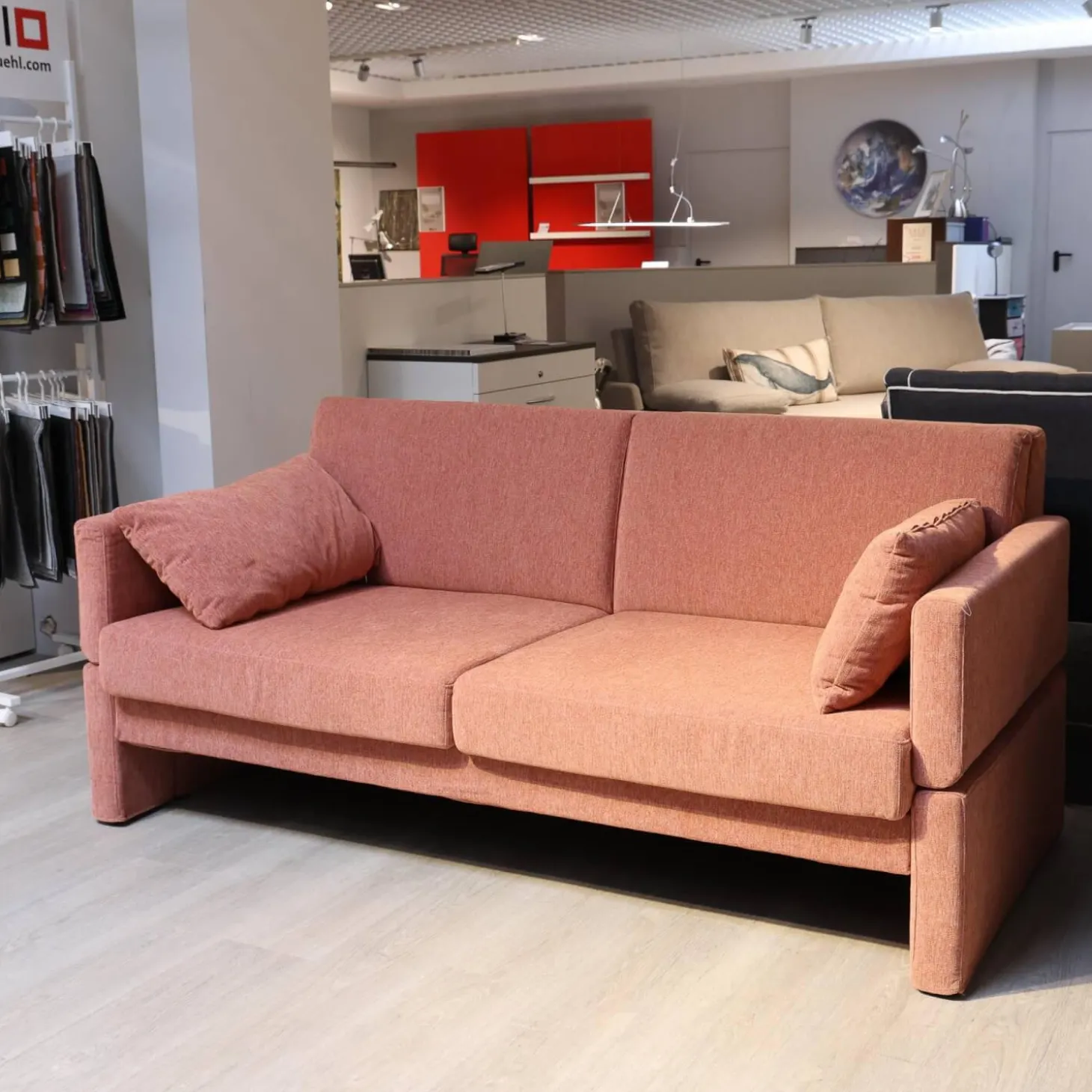 Schlafsofa Cara Deluxe 48416 Stoff 2065 0050 Rot Abziehbar