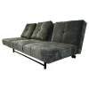 Schlafsofa Cross Over Stoff 4401 35 Grün Gestell Metall Schwarz Pulverbeschichtet Mit Rollen Hinten Inklusive Kissen