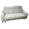 Schlafsofa Enya Stoff 2-7074 Grau Füße Schwarz