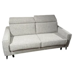 Schlafsofa Enya Stoff 2-7074 Grau Füße Schwarz