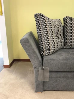 Schlafsofa Isabella Stoff 2-6839 Grau mit Auszugsfunktion