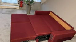 Schlafsofa Louna Stoff 2 6658 Rot Füße Chrom