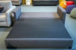 Schlafsofa Minnie Stoff E2055 Anthrazit Füße Schwarz