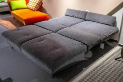 Schlafsofa Quint Stoff 2065 0096 Anthrazit Füße Metall Verchromt