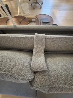 Schlafsofa Valentina 3000 Stoff Cezanne 802 Mittelgrau Grau Gestell Stahl Schwarz Mit 2 Kissen