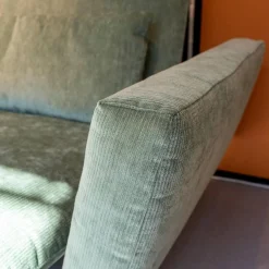 Schlafsofa Veda Stoff Pesaro Kat. D Schilf Cort Grün mit 2 Kissen