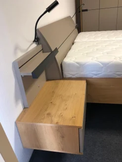 Schlafzimmer Cordoba Balkeneiche Echtholz Furniert Absetzung Taupe
