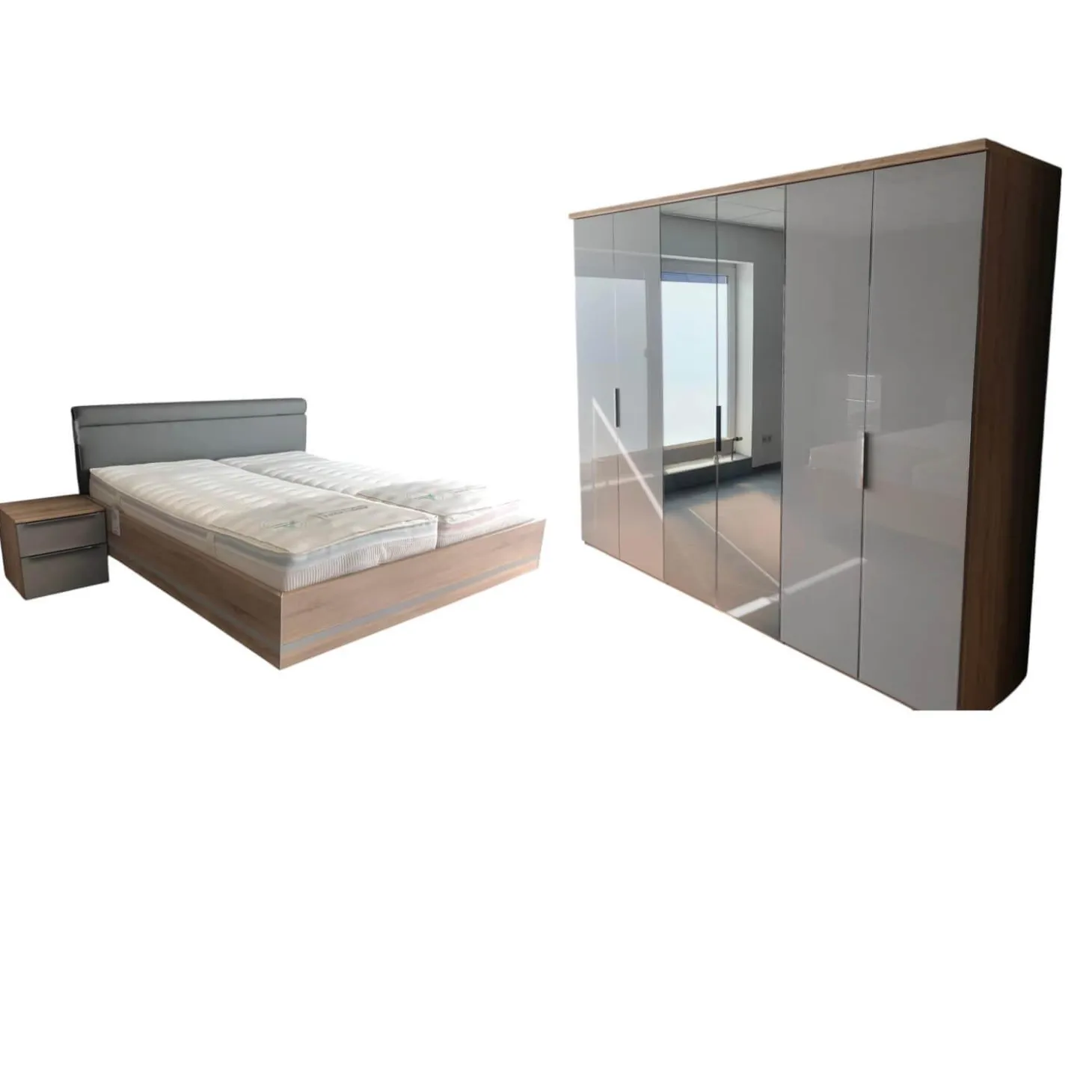 Schlafzimmer Horizont 110 Concept Me 500 Alegro 2 Sonoma Eiche Nachbildung Glas Seidengrau