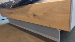 Schlafzimmer Lack Kristallgrau Matt Eiche Natur Massiv Bett Ohne Matratze Und Ohne Lattenrost