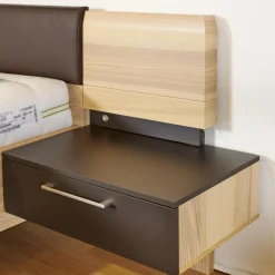 Schlafzimmer Merida Strukturesche Funiert Akzente Moccabraun Seidenmatt Inklusive Beleuchtung