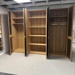 Schlafzimmer Sol Asteiche Gebürstet Natur Geölt Farbglas Bronce Matt Mit Ledergriff Rock Grau Schwarz