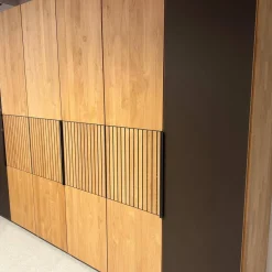 Schlafzimmer WSM 4400 Kanadische Erle Massiv Natur Akzent Fronten Mattglas Cubanit Schwarz