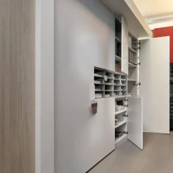 Schrank Giardo Drehtür Decor Grau Regaleinsatz Merino Grau Inklusive Rückwand