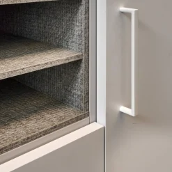 Schrank Giardo Drehtür Decor Grau Regaleinsatz Merino Grau Inklusive Rückwand