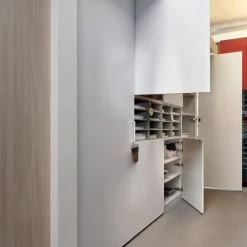 Schrank Giardo Drehtür Decor Grau Regaleinsatz Merino Grau Inklusive Rückwand