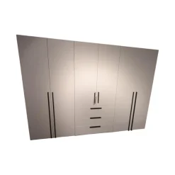 Schrank Horizont 100 P9 Polarweiß Weiß Innen Leinenoptik Twist