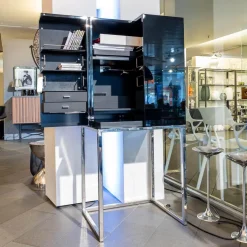 Schrank Magic Cube Work Klavierlack Gestell Chrom Poliert Mit Inneneinteilung