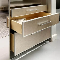 Schrank Mit Dachschräge Profil Plano Alusilber Innensystem Terrastruktur Inklusive Spiegel