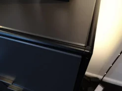 Schrank Modul Space MDF Anthrazit Stahlrohr Schwarz