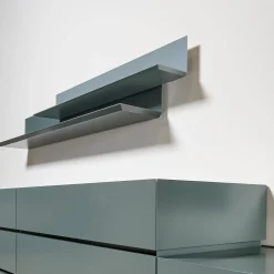 Schrank Sideboard Cube Bold Lack Bahia Mit Iilu Regalen Lack Bahia Und Lack Laguna Blau