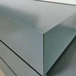 Schrank Sideboard Cube Bold Lack Bahia Mit Iilu Regalen Lack Bahia Und Lack Laguna Blau