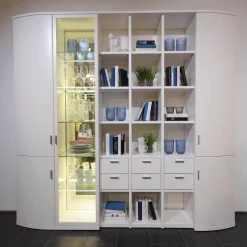 Schrank System Kira 24365 Lack Weiß Inklusive Beleuchtung Mit Funkfernbedienung