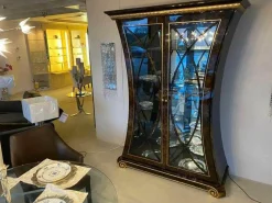 Schrank Trionfo T110 Hochglanz mit Marmorierung und Blattgold Konturen