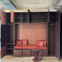 Schrankwand Collect Plus Korpus Lack M41 Rot Burgund Paneel Lack M42 Malve Rot Ohne Polster